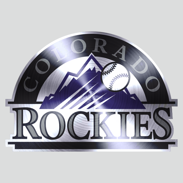 Colorado Rockies Stainless steel logo iron on paper